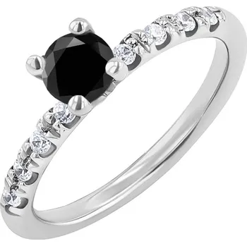 Prsten Zásnubní prsten s černým diamantem Megha