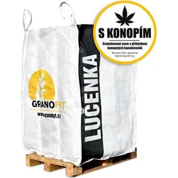 Krmivo pro koně LUČENKA S KONOPÍM - Granulované seno s přídavkem konopných kanabinoidů - Big Bag balení 630 kg
