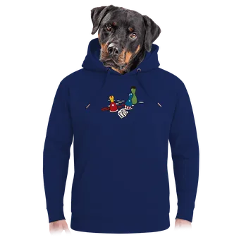 Pánská mikina Bastard Superhrdino nezlob se unisex mikina premium Navy