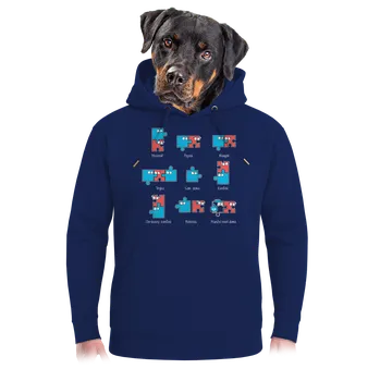 Pánská mikina Bastard Puzzlesútra unisex mikina premium Navy