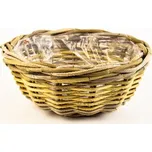 Obal na květináč pr.31x12cm, s igelitovou výplní, šedá|Ego Dekor Indonesian Ratan