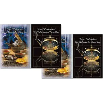 Kalendář Pangea Tea Čajový adventní kalendář černo modrý, nálevové sáčky, 2 × 46 g