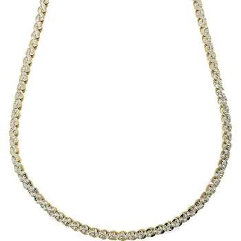 Řetízek Stříbrný řetízek serpentine zlacený s brusem délka řetízku 45cm