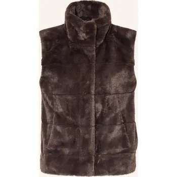 Dámská vesta Monari Dámská Vesta Z Umělé Kožešiny, tmavě hnědá, 46