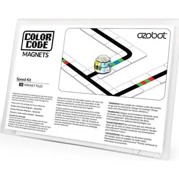 Robot Ozobot sada magnetů s barevnými kódy pro ovládání rychlosti, 18 ks Bílá