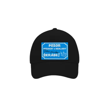 Kšiltovka Bastard Pozor, nesahat kšiltovka baseballka Black