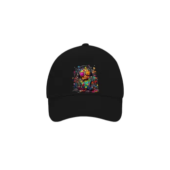 Kšiltovka Bastard Workaholic robot kšiltovka baseballka Black