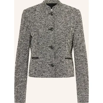 Max Mara Dámská Buklé Bunda Donald, černá / bílá, 42