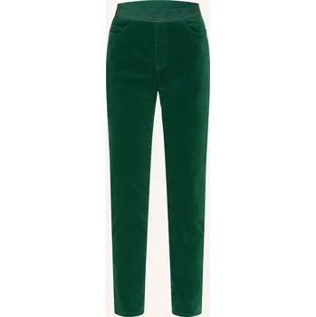 Dámské kalhoty Marc Cain Dámské Sametové Kalhoty Siena, 556 dark jade green, 40
