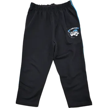 Dětské bavlněné tepláky černo-modré 56-195C Velikost: 116/122