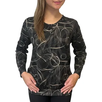 Dámská halenka Halenka UOMO & DONNA černá do lemu Velikosti Uomo a Donna: 50