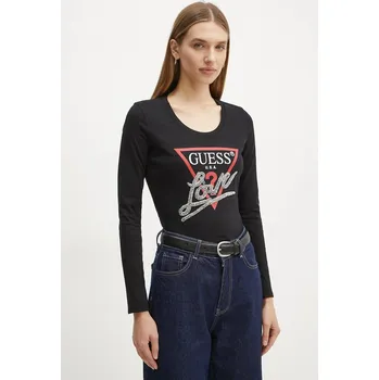 Pánské tričko Tričko s dlouhým rukávem Guess W5RI64.I3Z14 černá 99X, vel. S