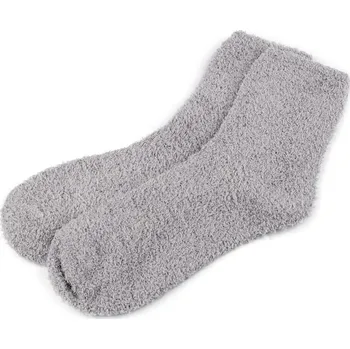 Dámské ponožky Dámské / dívčí froté ponožky - 7 šedá světlá