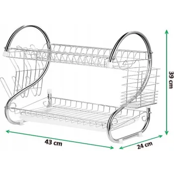 Organizace kuchyně Odkapávač na nádobí 43cm stříbrný MAESTRO MR1025-43