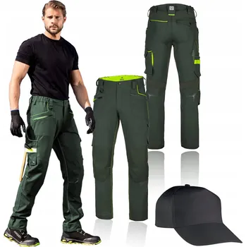 Pánské kalhoty Dlouhé pracovní kalhoty Magros Pánské kalhoty do pasu ARDON CREATRON-Khaki H6656 vel. 56