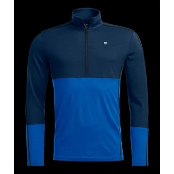 Ortovox 185 Rock'N'Wool Zip Neck Men's Barva: Deep Ocean, Velikost: S