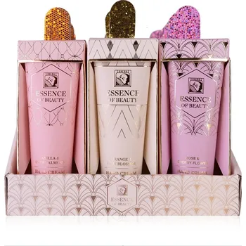 Kosmetika ACCENTRA SET péče o ruce ESSENCE OF BEAUTY v dárkové krabičce s pilníkem, 3 motivy kolekce SALSA