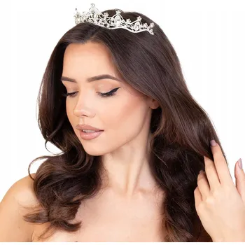 Ozdoba do vlasů Stříbrná vlasová tiára Miss Glow