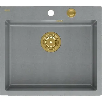 Granitový dřez Jednokomorový granitový dřez Quadron Morgan 110, šedý