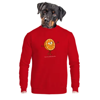 Pánská mikina Bastard Druhá polovička unisex mikina bez kapuce Red