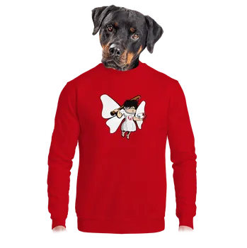 Pánská mikina Bastard Zoubková víla unisex mikina bez kapuce Red