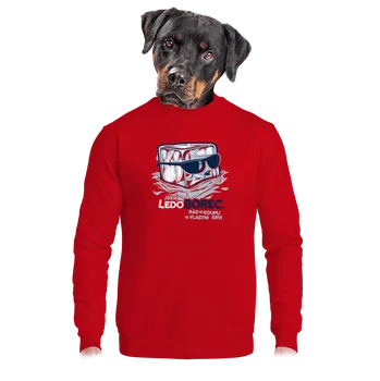 Pánská mikina Bastard Ledoborec unisex mikina bez kapuce Red