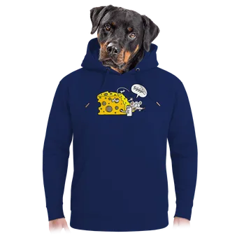 Pánská mikina Bastard Řekněte sýýýr unisex mikina premium Navy