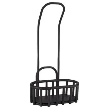 Stojan na dochucovací set - URBAN černý, kovový, 13 x 8,5 cm, výška 25 cm