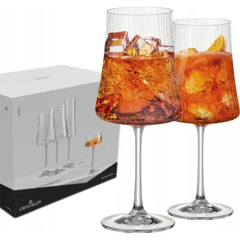 Sklenice SKLENIČKY NA ČERVENÉ VÍNO VELKÉ LISOVANÉ BOHEMIA XTRA OPTIC 560 ML 6 KS