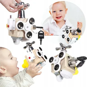 Dřevěná hračka VZDĚLÁVACÍ HRAČKA PRO DĚTI DŘEVĚNÁ KOSTKA