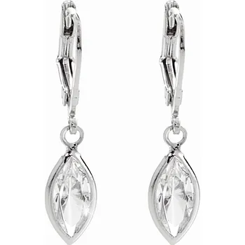 Módní doplněk JSB bijoux s.r.o. Náušnice klapky z bižuterní slitiny navety Swarovski Crysrtal