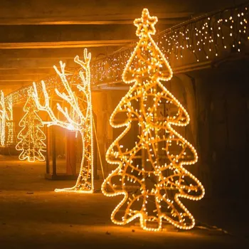 LED páska DECOLED LED jégcsapfény, 3×0,9 m, IP67, meleg fehér, 174 LED