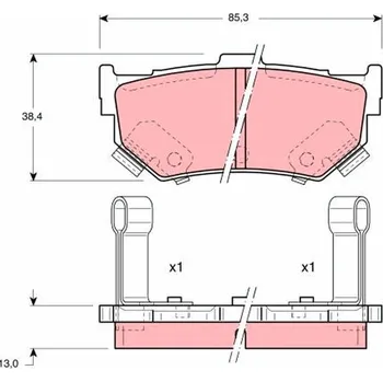 Brzdová destička Sada brzdových destiček, kotoučová brzda LUCAS GDB884