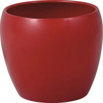 Obal na květináč Obal na květináč keramický LUNA ISLAND METALIKA Ø 11 x 9 cm tmavě červený