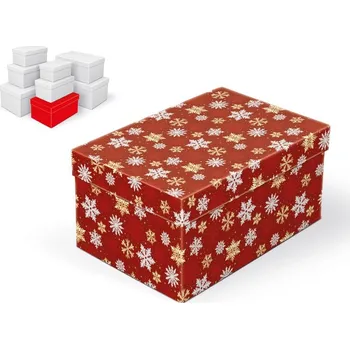 Dárková taška Krabice dárková vánoční B-V010-E 24x16x12cm