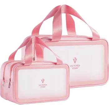 Kosmetická taška Victoria Vynn - dvojbalení kufřík, růžová kosmetická taštička COSMETIC BAG