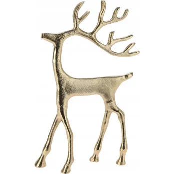 Obraz Vánoční tepaný sob, zlatý 31x20cm