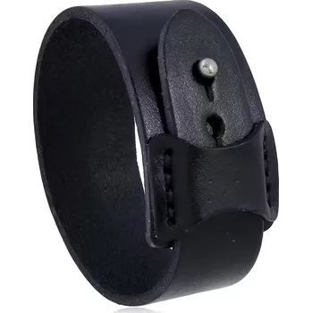 Náramek Pánský Náramek ve tvaru řemínku z hnědé kůže, černý