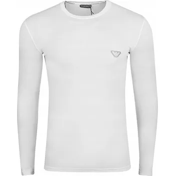 Pánské oblečení Pánské tričko s dlouhým rukávem Emporio Armani bílé 111023-3R512-0010 M