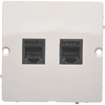 Elektrická zásuvka Zásuvka telefonní 2 násobná RJ12, Simon Basic BMT2.02/11, bílá