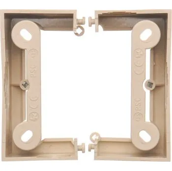 vypínač Krabice instalační nástěnná 1 násobná, skládaná, určena k rámečkům Basic Standard, Simon Basic PSC/12, béžová