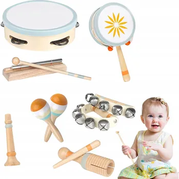 Hudební nástroj pro děti Senzorická bicí souprava dřevěné hudební nástroje pro děti