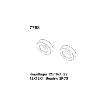 Modelářství DF models Kuličková ložiska 12x18x4 2ks pro 3144