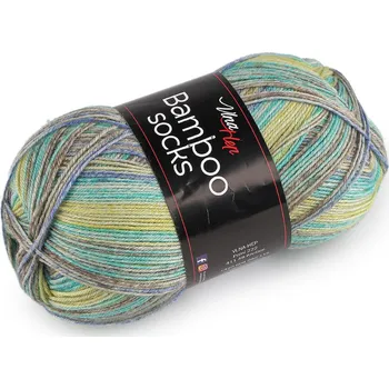 Příze Pletací příze Bamboo Socks / ponožkovka 100 g, barva 10 (7907) zelená