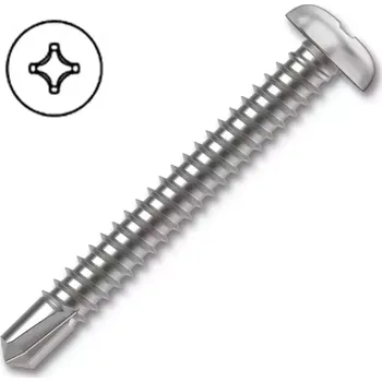 Vrut Šroub samovrtný PH 7504N TEX půlk.hlava- ZB 4,2x19mm