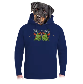 Pánská mikina Bastard Ježíšek na saních unisex mikina premium Navy