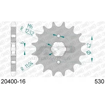 Nářadí na motocykly 20400-16 PŘEDNÍ HNACÍ ROZETA MOTO. OCELOVÁ AFAM