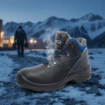 Pracovní obuv CERVA GROUP Obuv PANDA ORSETTO WINTER O2 Velikost 41 (UK- 7) černá/modrá