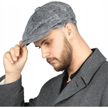Čepice Pánská Čepice Kšiltovka Alessio Stylová Elegantní NEWSBOY CAP Podzim Zima RETRO