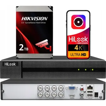 IP kamera XVR rekordér HiLook od Hikvision pro AHD TVI kamery do 8MP DVR-208U-M1-2TB